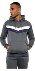 Men Chevron Contrast Panel Tracksuit Set